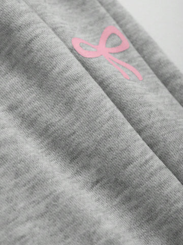 FRIFUL Women Casual Sweatpants With Bowknot Pattern And Pockets