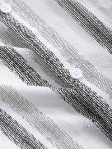 FRIFUL Women Loose Casual Stripe Batwing Long Sleeve Blouse, Spring & Autumn