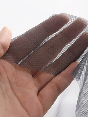 FRIFUL Women's Asymmetric Hem Dark Grey Tulle Skirt