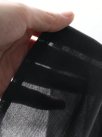 FRIFUL Women's Black Loose Flare Sleeve Cardigan