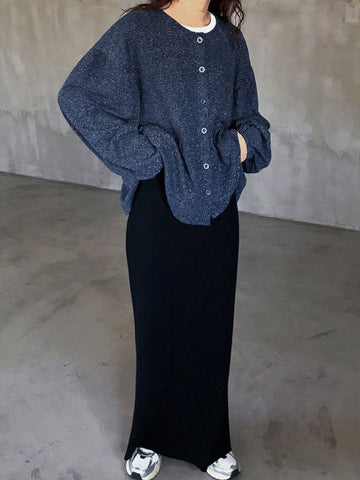 FRIFUL Women's Casual Glitter Ruffled Hem Blouse, Spring & Fall