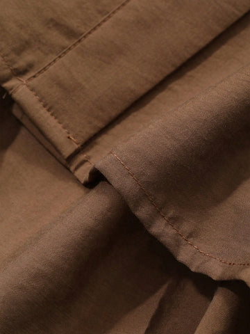 FRIFUL Women's Casual Versatile Ruffle Hem Solid Color Shirt, Suitable For Daily Wear