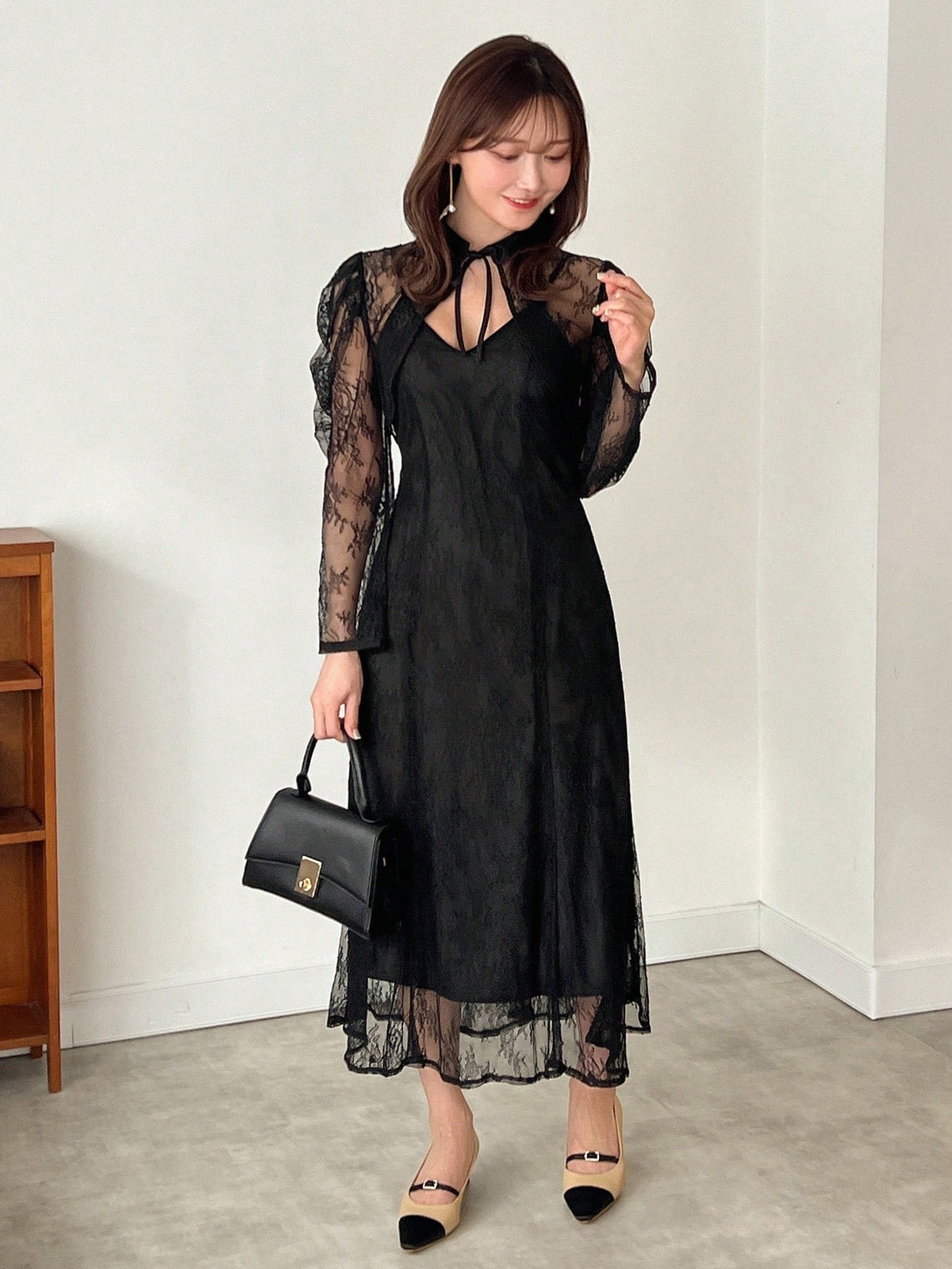 FRIFUL Women's Elegant Lace Two Piece Set