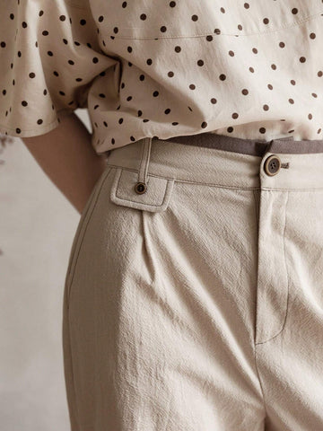 FRIFUL Women's Loose Solid Color Casual Pants For Spring And Summer