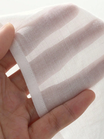 FRIFUL Women's Loose Tied Front Sheer Blouse