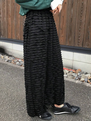 FRIFUL Women's Solid Color Minimalist Skirt, Casual Everyday Wear