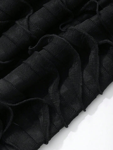 FRIFUL Women's Solid Color Minimalist Skirt, Casual Everyday Wear