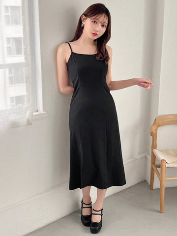 FRIFUL Women's Summer Lace Cardigan And Solid Color Split Strap Dress Set