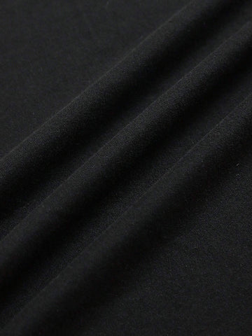 Fashionable And Versatile Slim Fit Dress With Letter Print