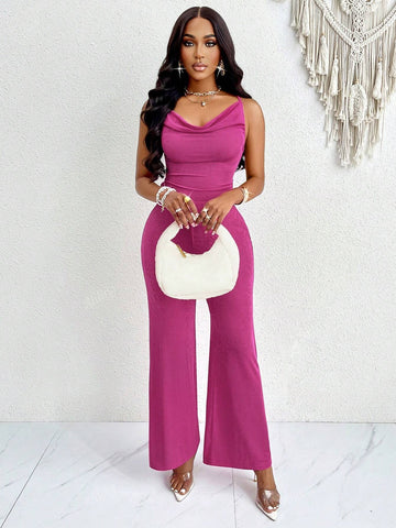 Fashionable Wide Leg Backless Romper