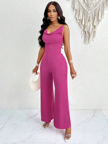 Fashionable Wide Leg Backless Romper