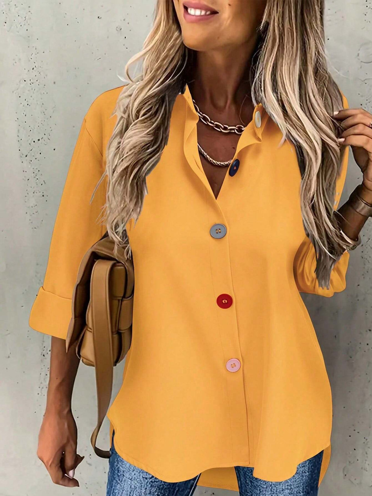 Fashionable Women Casual Button Shirt