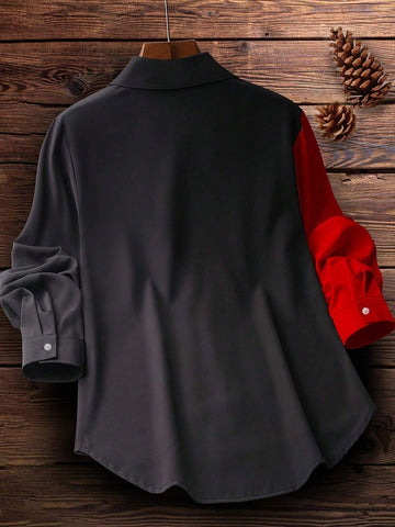 Fashionable Women's Asymmetrical Diamond-Edged Shirt