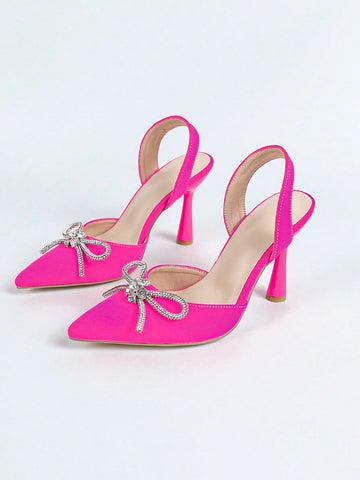 Fashionable Women's High Heel Pumps, Elastic Lycra Material Hollow Shoes, Backstrap Shoes,