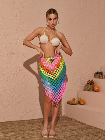 Finch Chainmail Skirt In Rainbow