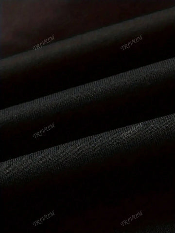 Flamingo & Alphabet Print Crew Neck Dress, Fall/Winter, Women's Wear