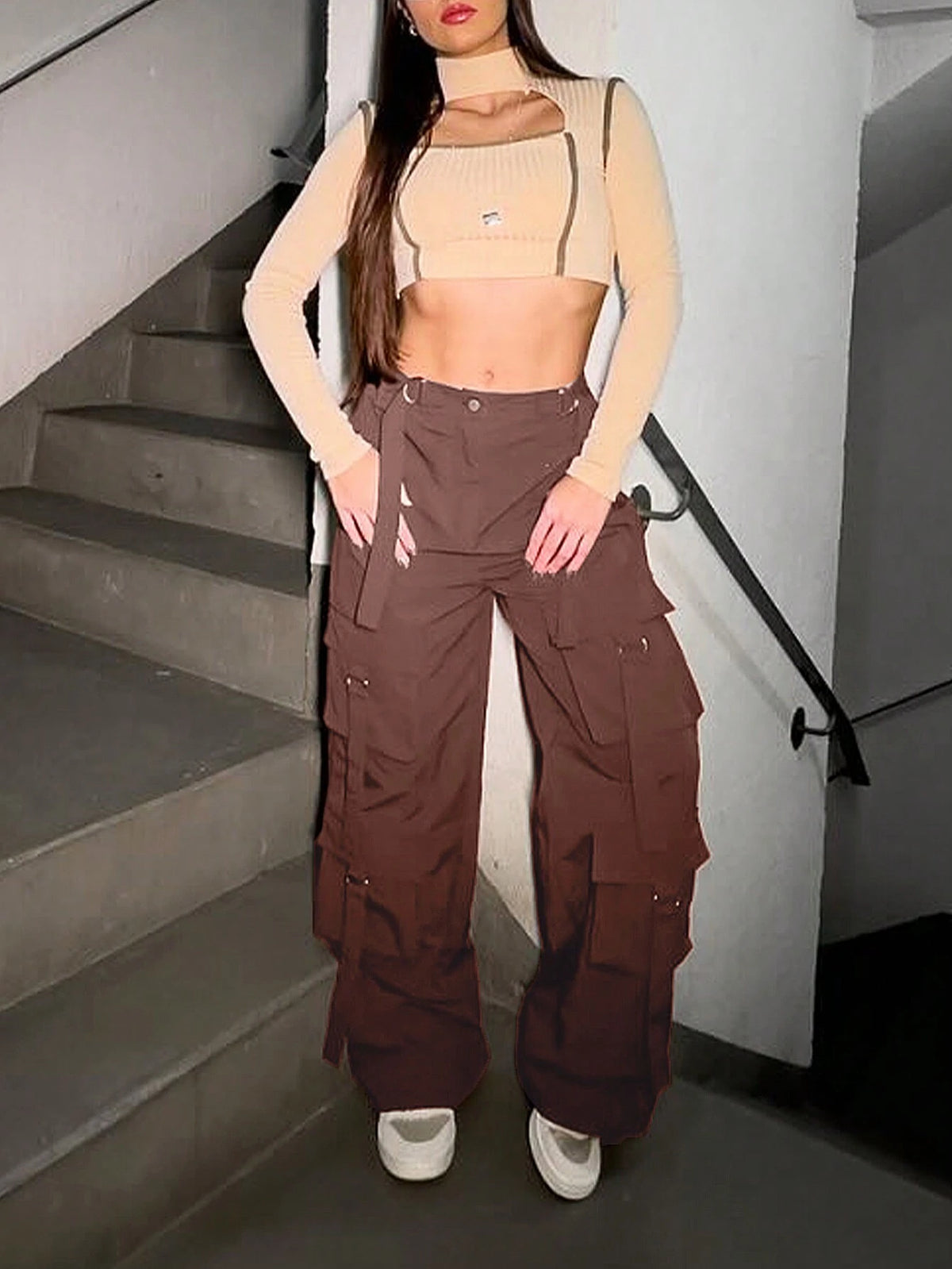 Flap Pocket Side Cargo Pants