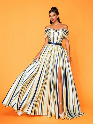 Floor-Length Deluxe Elegant Evening Dress