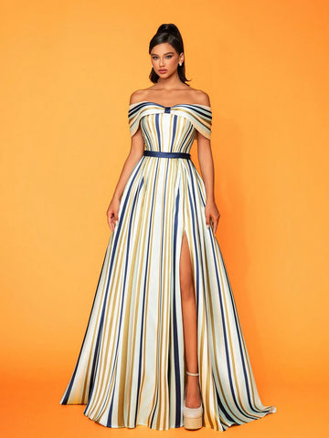 Floor-Length Deluxe Elegant Evening Dress