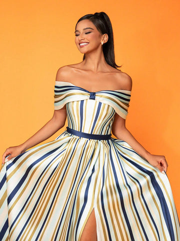 Floor-Length Deluxe Elegant Evening Dress