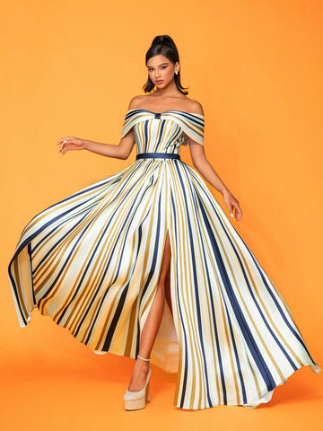 Floor-Length Deluxe Elegant Evening Dress