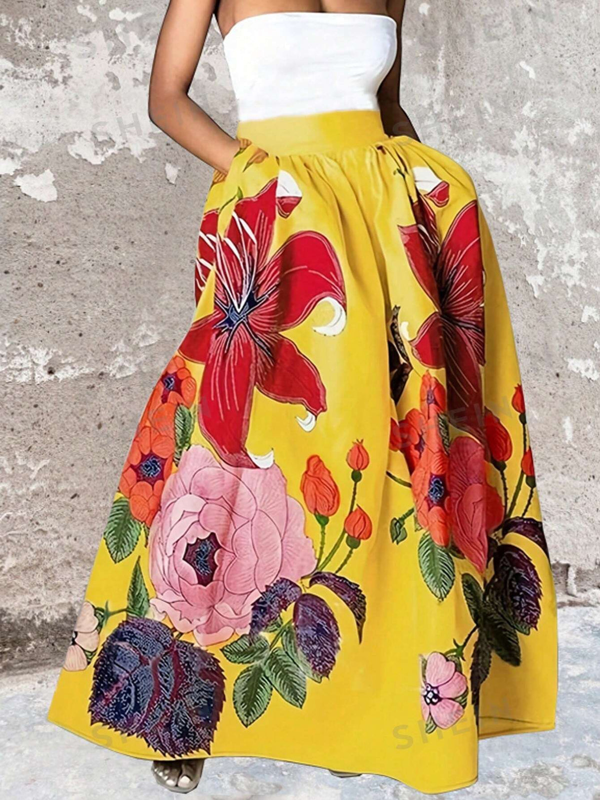 Floral Print Women's Skirt