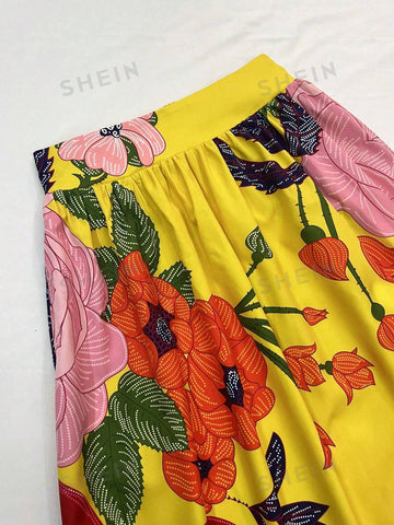 Floral Print Women's Skirt