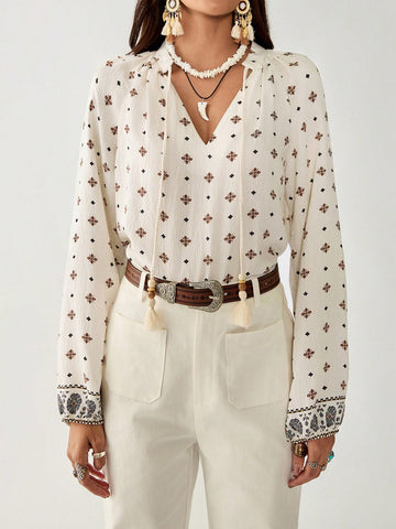 Women's Elegant Vacation Casual Bohemian Blouse