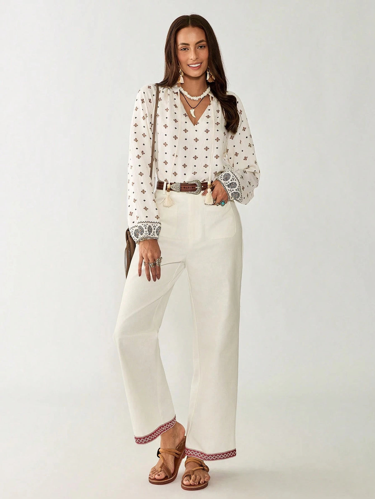 Women's Elegant Vacation Casual Bohemian Blouse