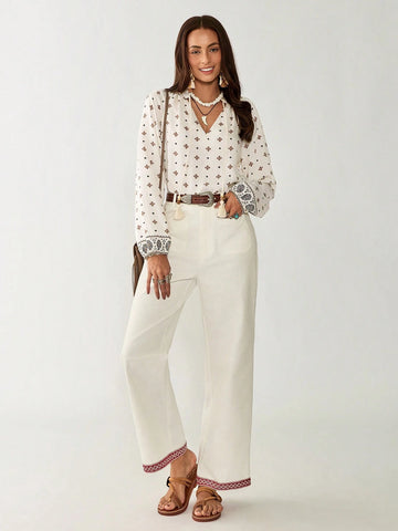 Women's Elegant Vacation Casual Bohemian Blouse