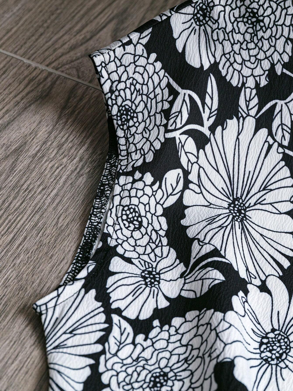 Flower Printed Round Neck Casual Shirt With Cap For Summer