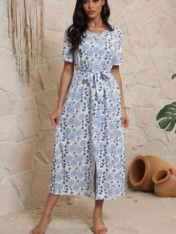 French Style Ditsy Floral Dress, Summer High-Quality Explosive Models, Slimming And Gentle Dress For First Love