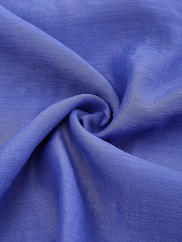 Frill Trim Lantern Sleeve Chiffon Dress