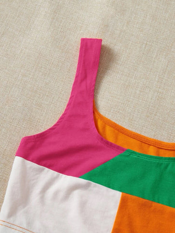 EZwear Color Block Tank Top & Track Shorts