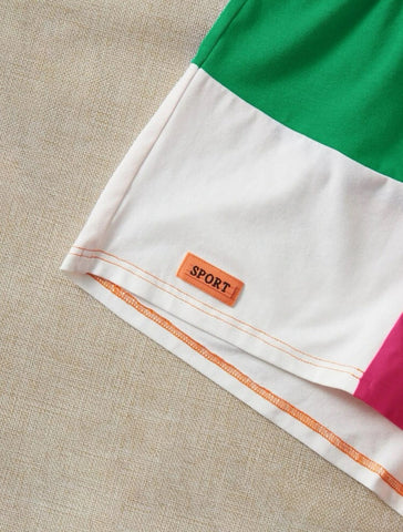 EZwear Color Block Tank Top & Track Shorts