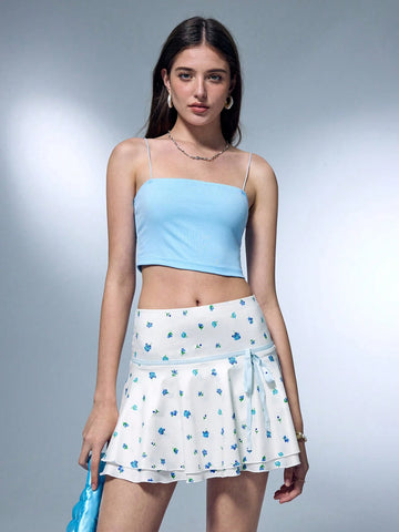 GIOIA TANG Casual Printed Bodycon Mini Skirt For Women, Sexy