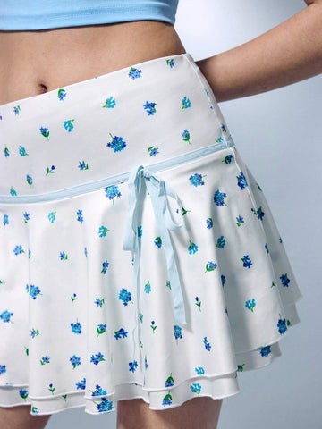 GIOIA TANG Casual Printed Bodycon Mini Skirt For Women, Sexy