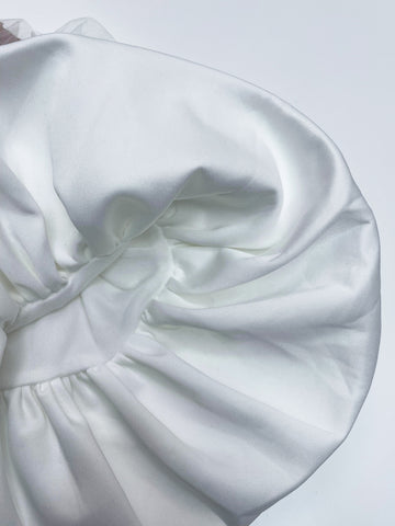 Giffniseti Off Shoulder Contrast Mesh Mermaid Hem Wedding Dress