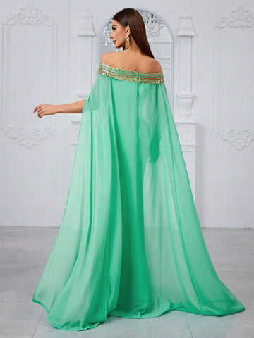 Giffniseti Women'S Vintage Style Lace Off Shoulder Formal Evening Party Dress