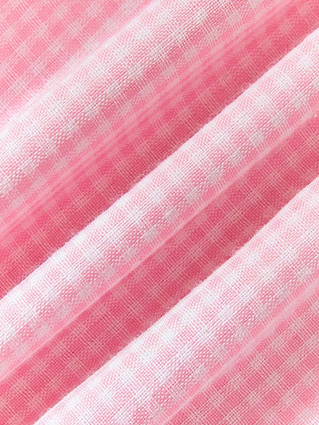 Girl Toddler Summer Pink Faux 2 In 1 Dress With Floral Embroidery