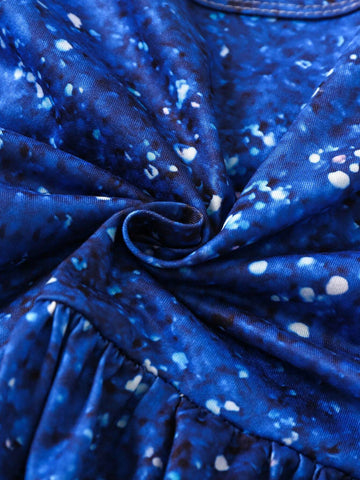 Girls" 4th Of July Independence Day 2pcs Set, Featuring Peace & Heart & USA Print Dress And Heart & Full Print Pattern Leggings