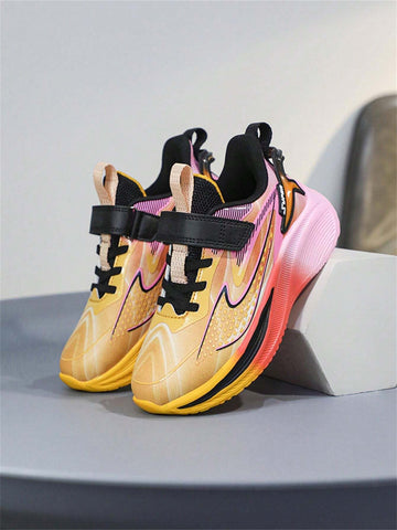 Girls' Basketball Shoes, New Autumn Kids Shoes Anti-Slip Breathable Solid Soft Bottom Sports Sneakers