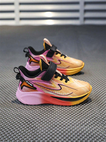 Girls' Basketball Shoes, New Autumn Kids Shoes Anti-Slip Breathable Solid Soft Bottom Sports Sneakers