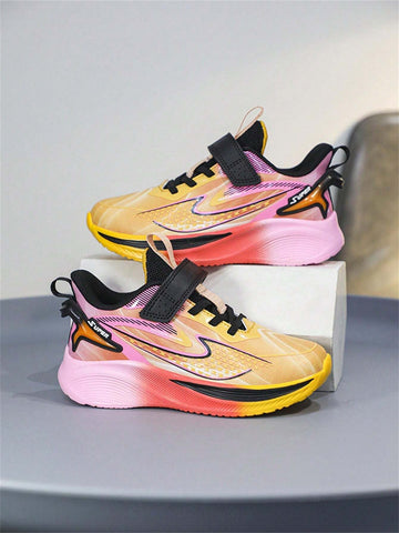 Girls' Basketball Shoes, New Autumn Kids Shoes Anti-Slip Breathable Solid Soft Bottom Sports Sneakers