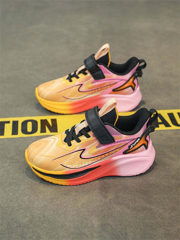 Girls' Basketball Shoes, New Autumn Kids Shoes Anti-Slip Breathable Solid Soft Bottom Sports Sneakers
