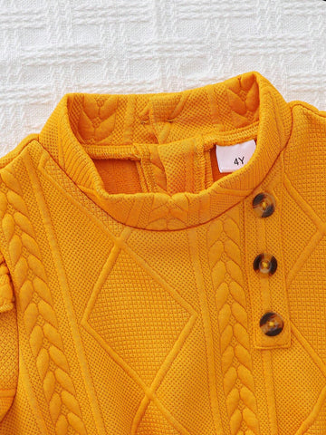 Girls Bowknot Long Sleeve Dress, Autumn/Winter