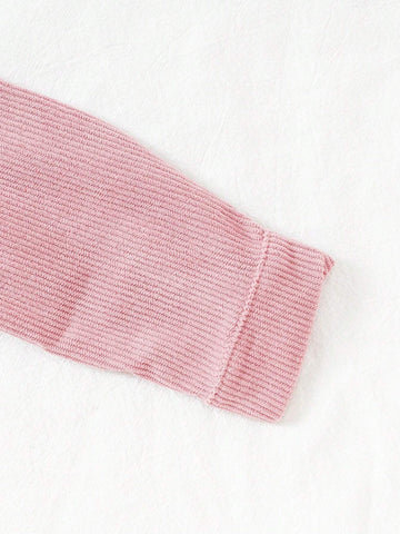 Girl's Button Collar Long Sleeve Pocket Casual Shirt