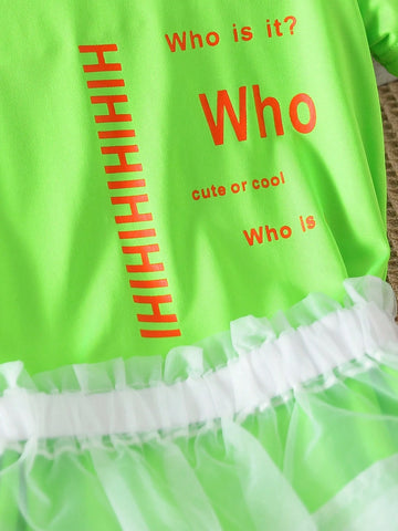 Girls" Casual Candy Colored Short Sleeve T-Shirt Dress With Skirt Casual Outfit For Summer