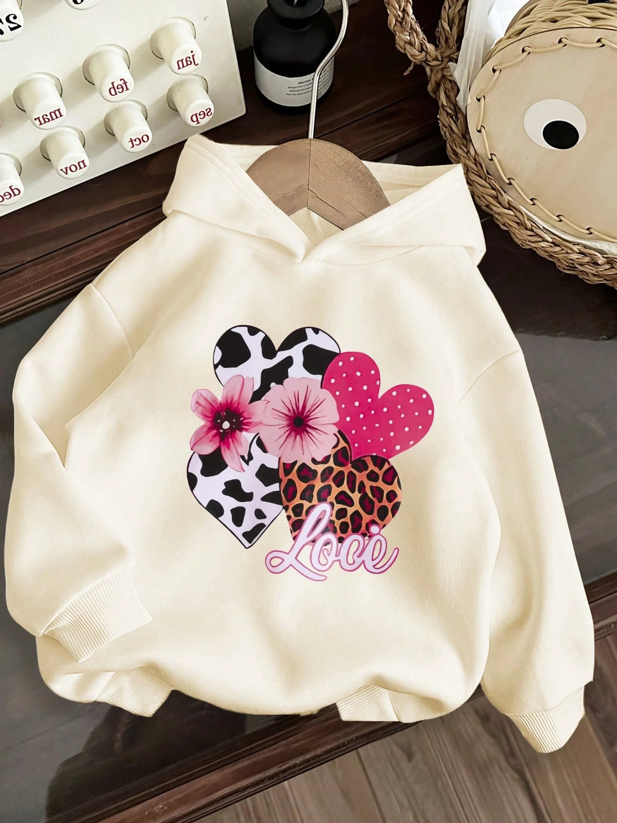Girls Casual Comfortable Warm Thermal Lined Long Sleeve Hooded Sweatshirt, Autumn/Winter