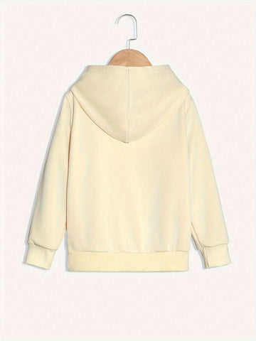 Girls Casual Comfortable Warm Thermal Lined Long Sleeve Hooded Sweatshirt, Autumn/Winter